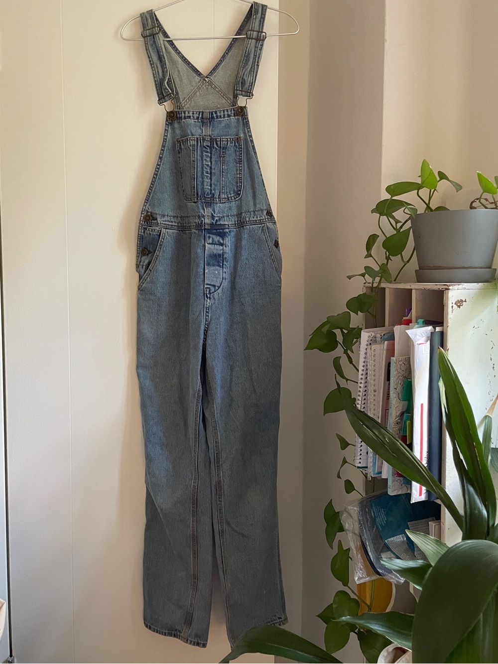 Classic Light Blue Denim Overalls for Women UK 8/ US 4